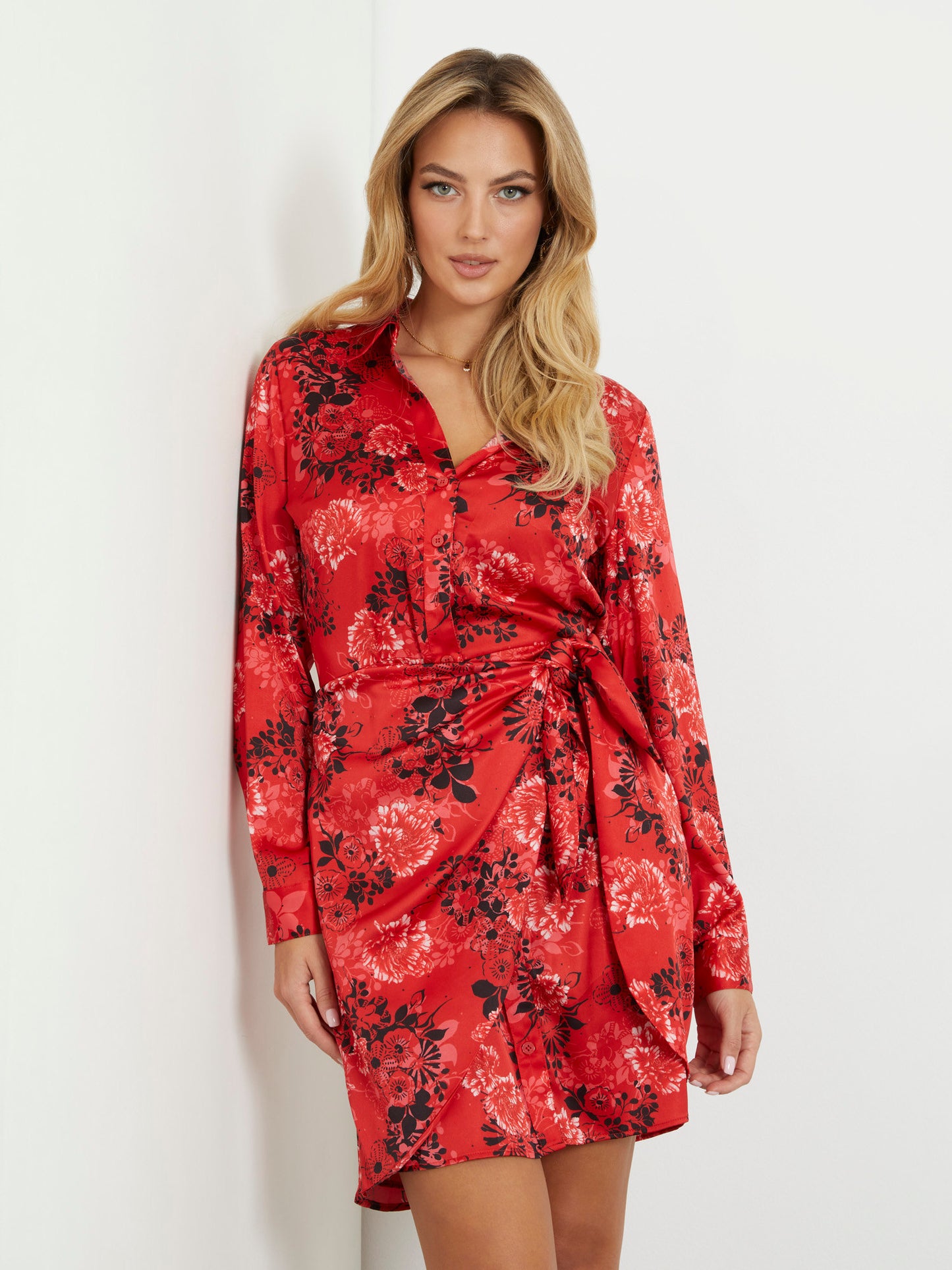 Floral print mini dress