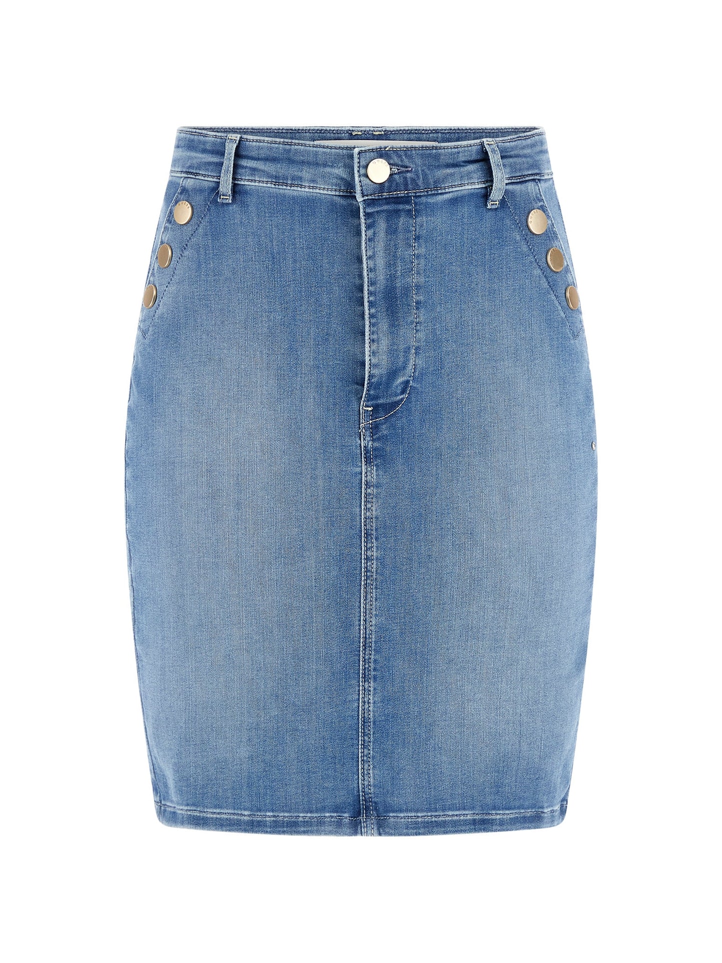 Denim midi skirt