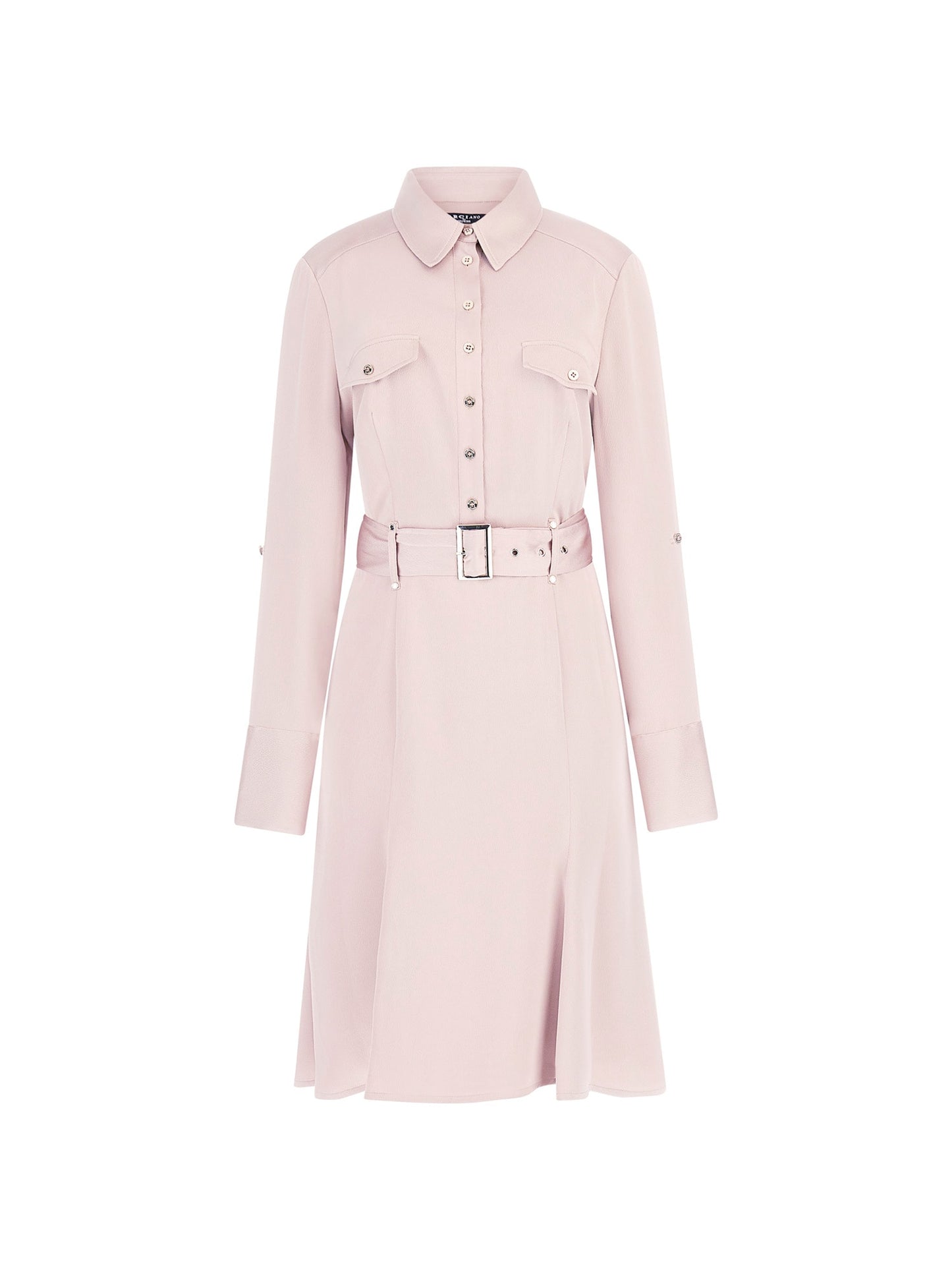 Marciano satin chemisier midi dress