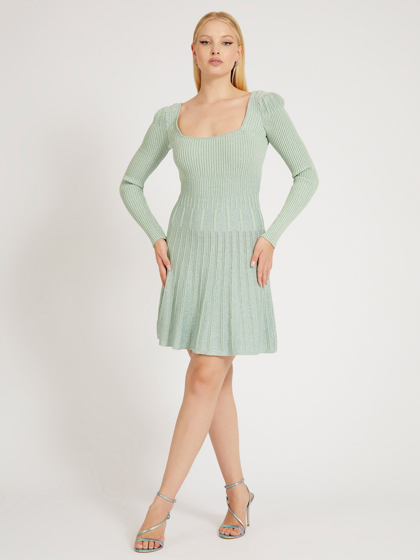 Fit and flare sweater dress