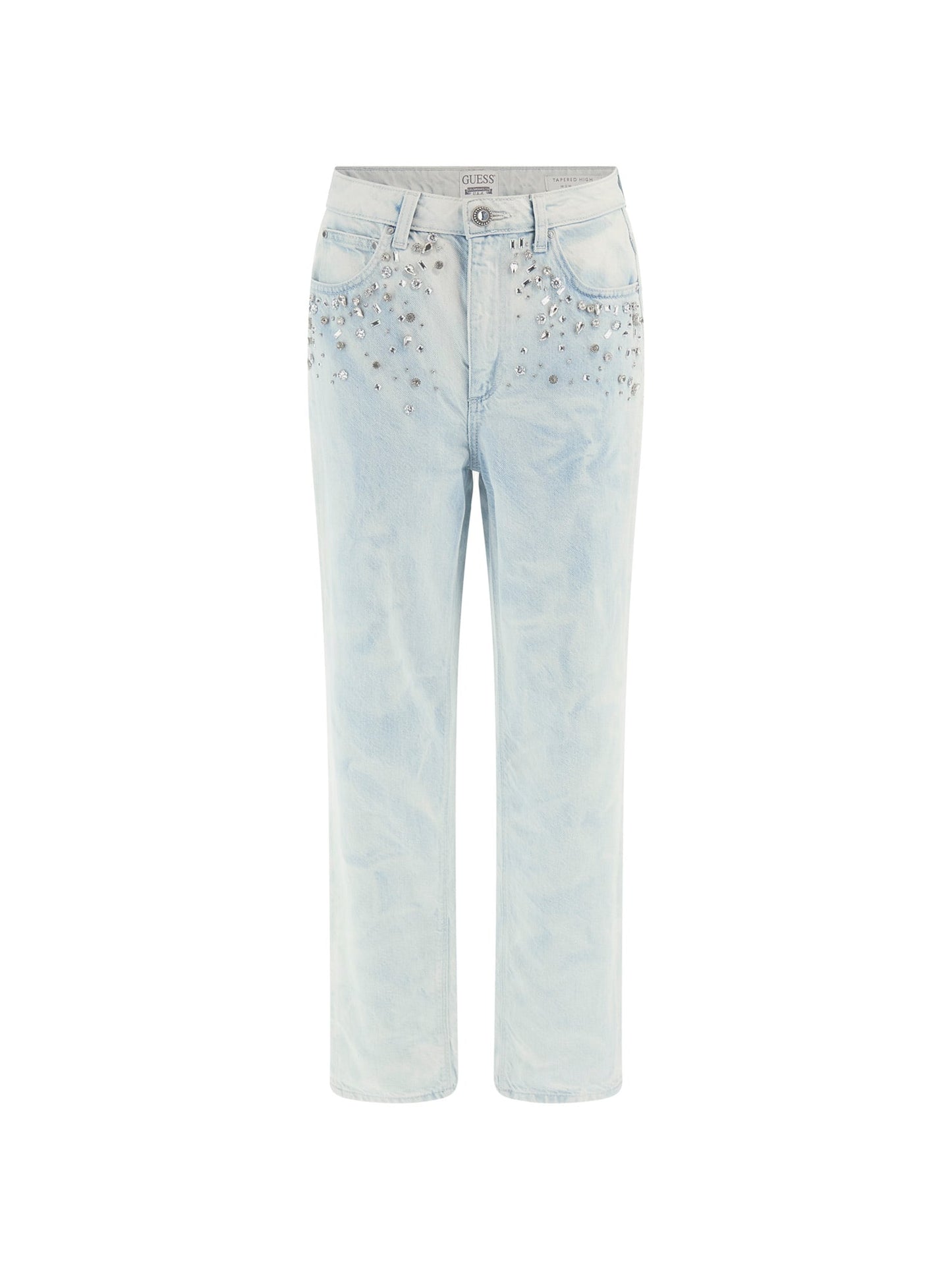 Rhinestones mom denim pant