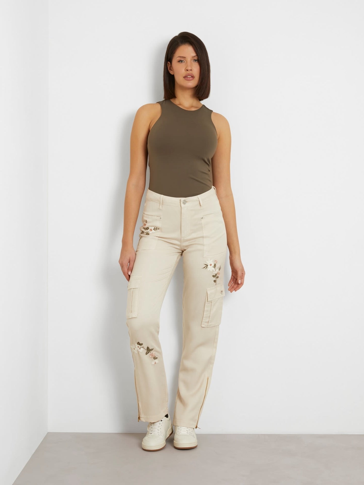 Embroidered cargo pant