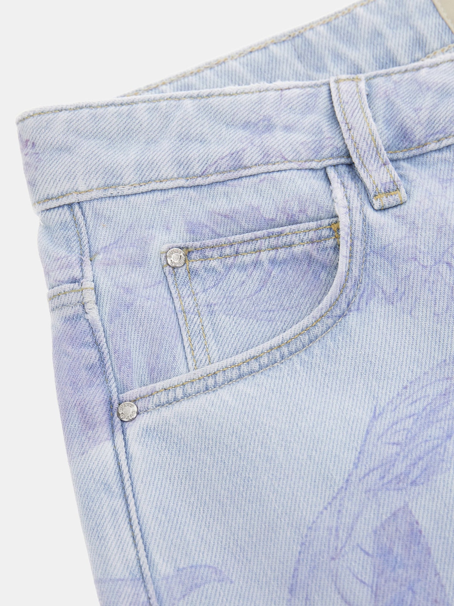 Printed mom denim pant