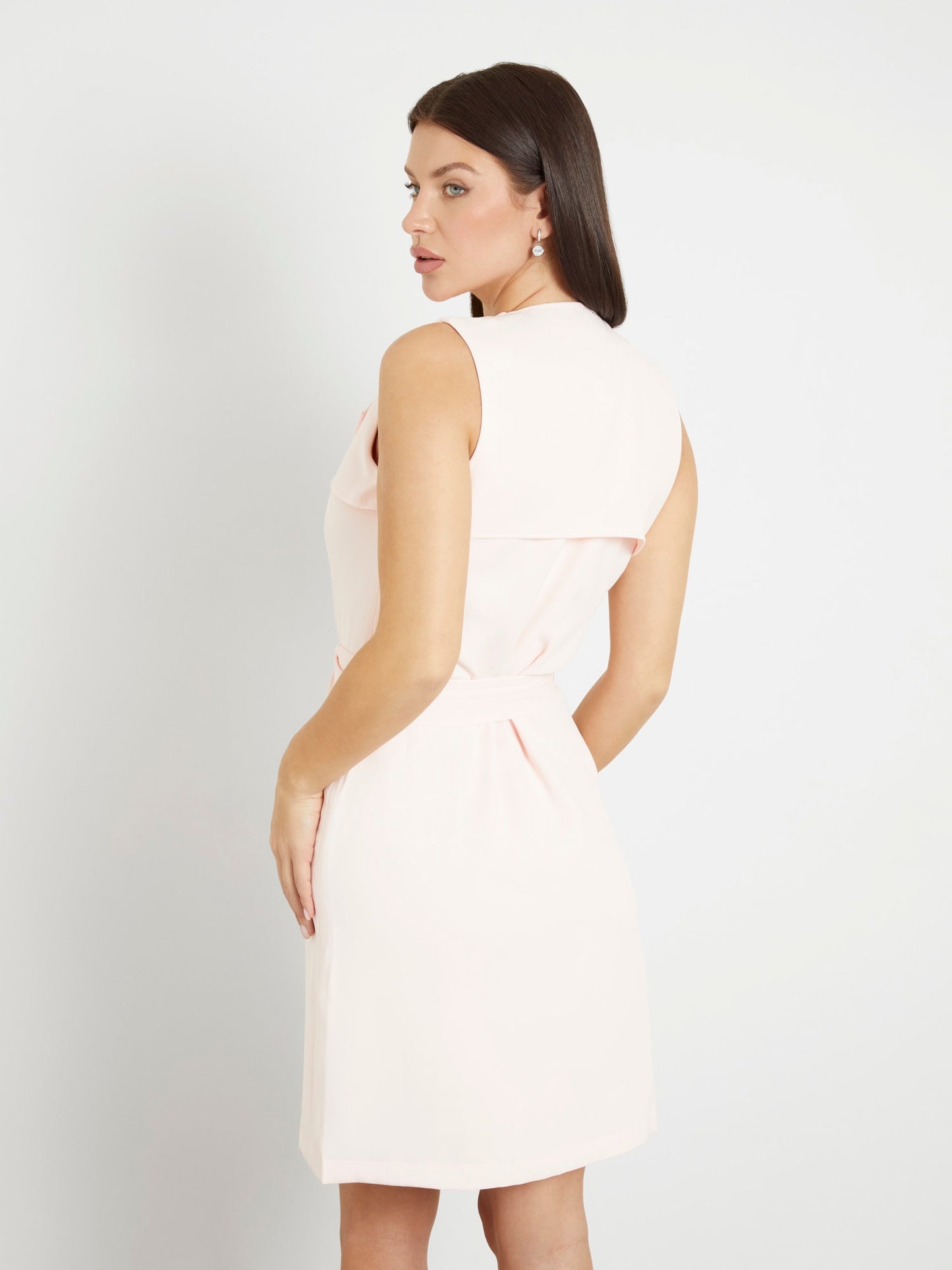 Belted mini wrap up dress_Women