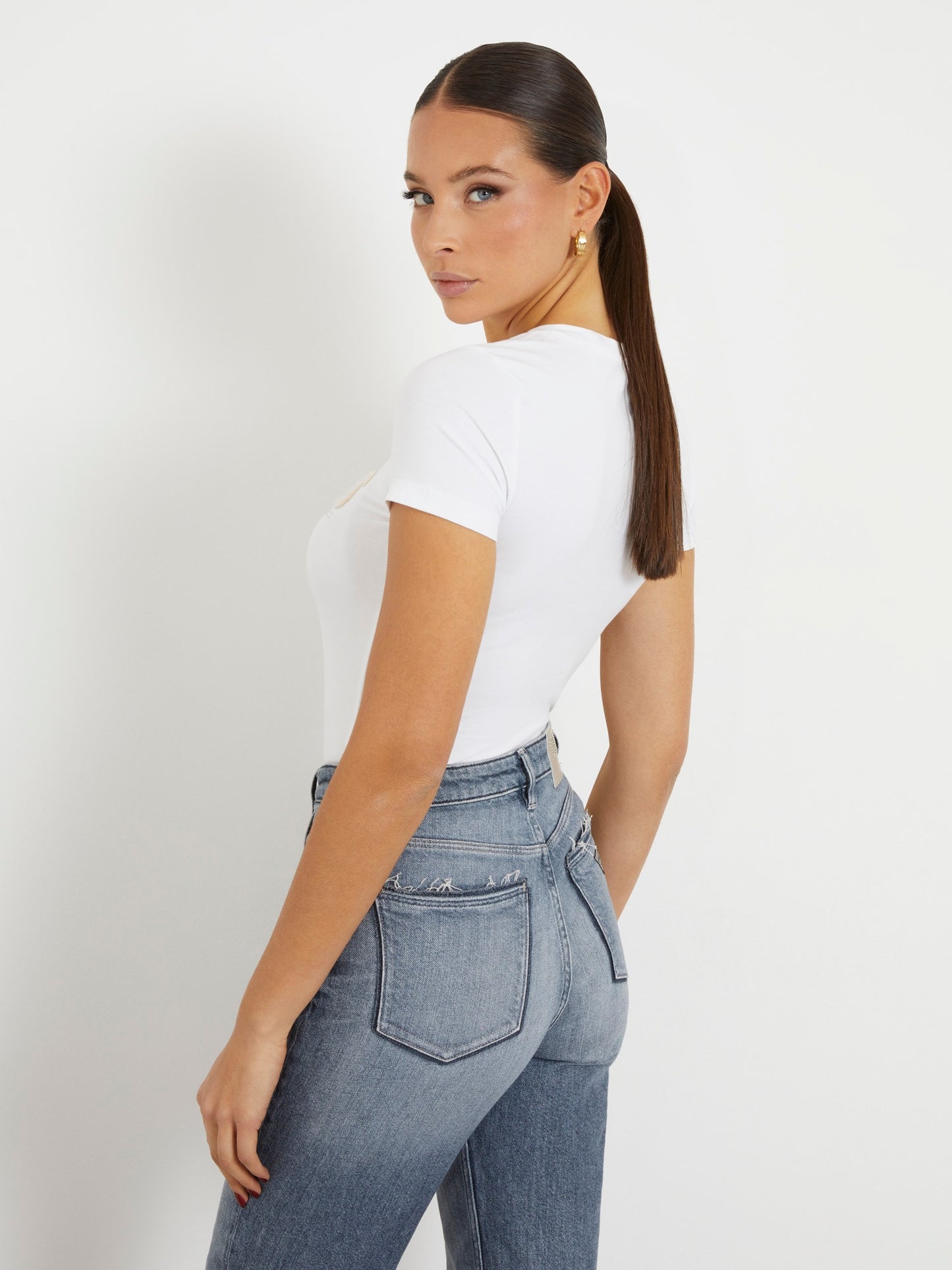 Front logo stretch t-shirt