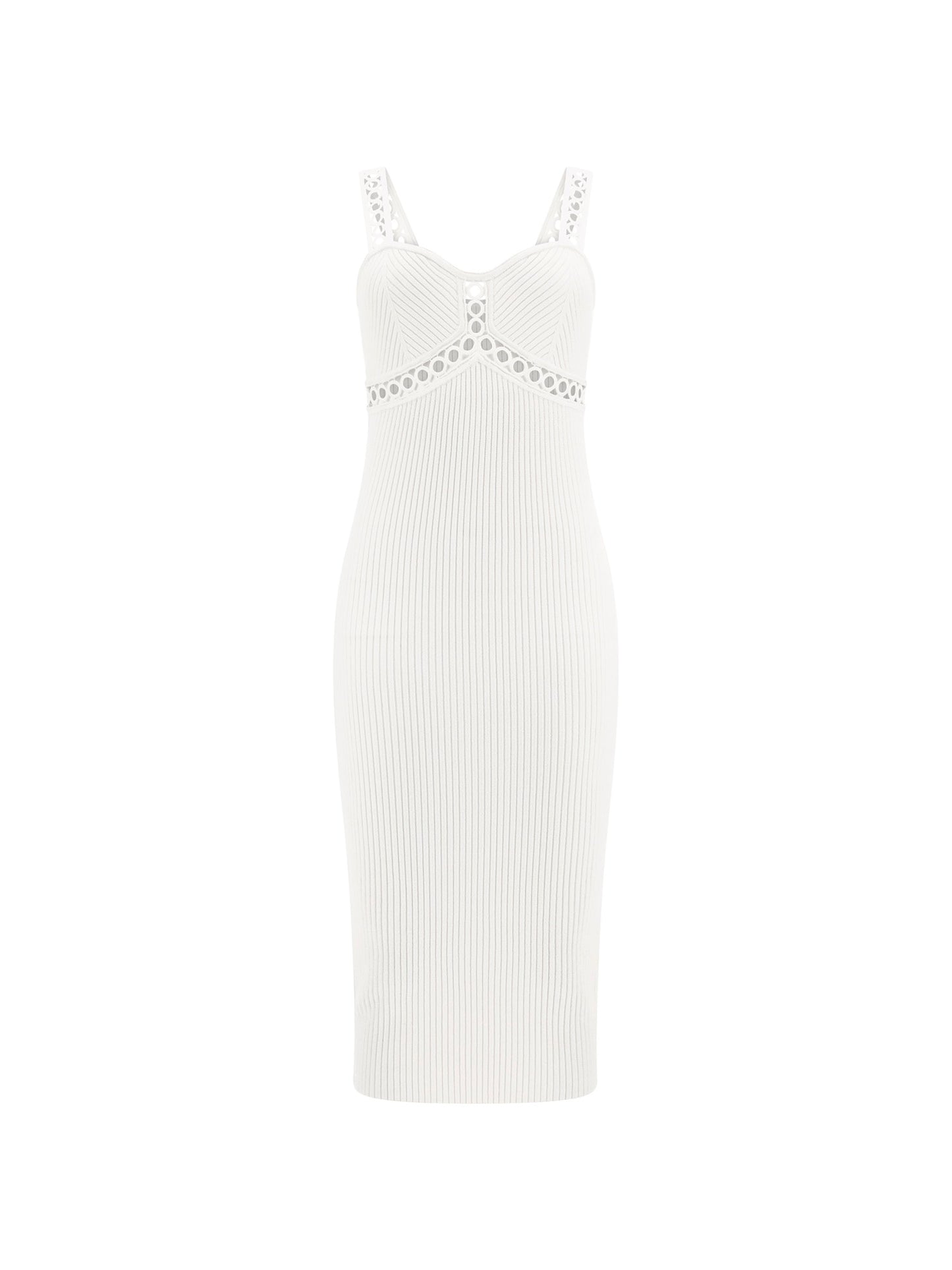 Marciano crochet tape bodycon midi dress