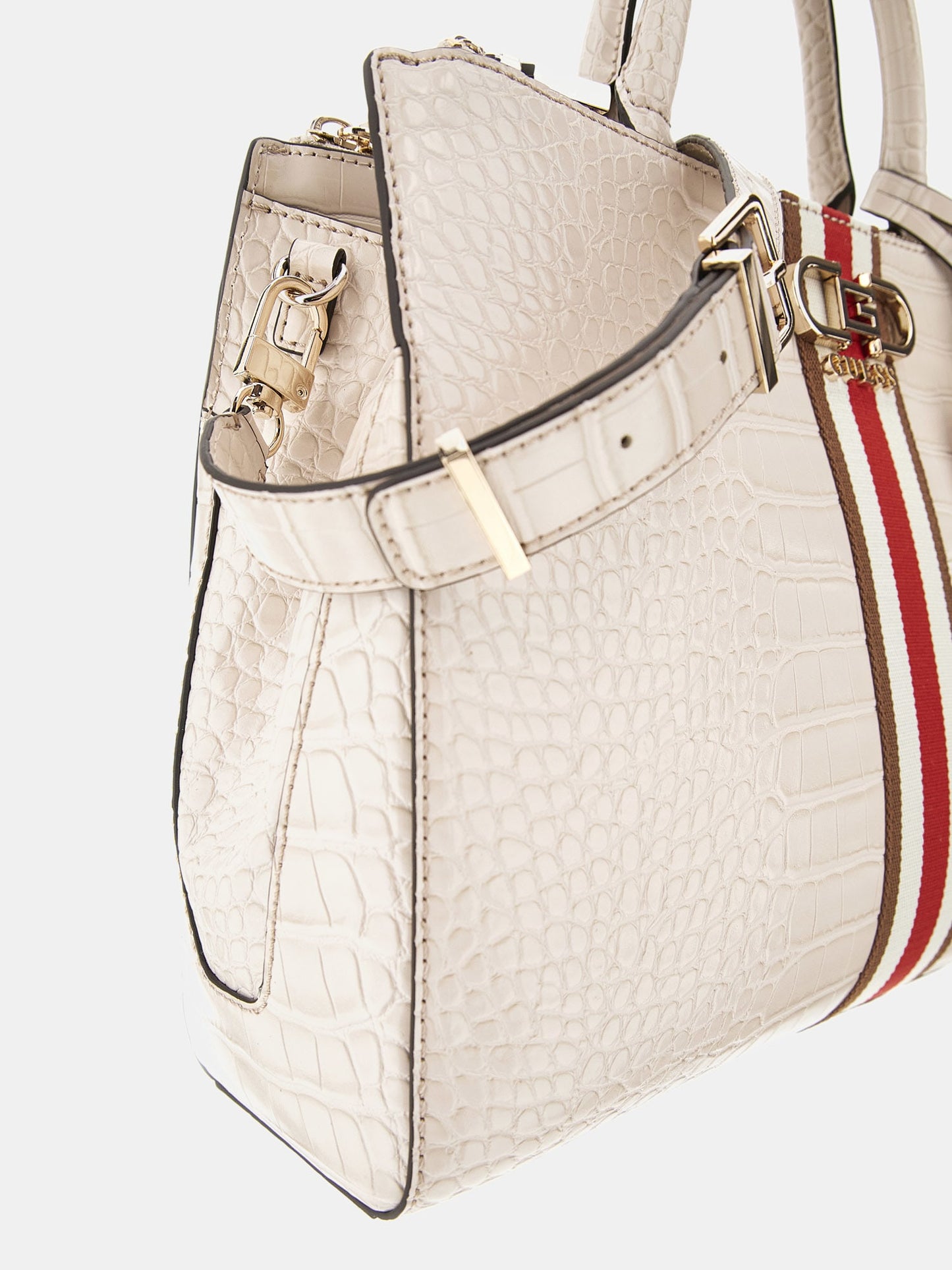 Nelka croc-print handbag