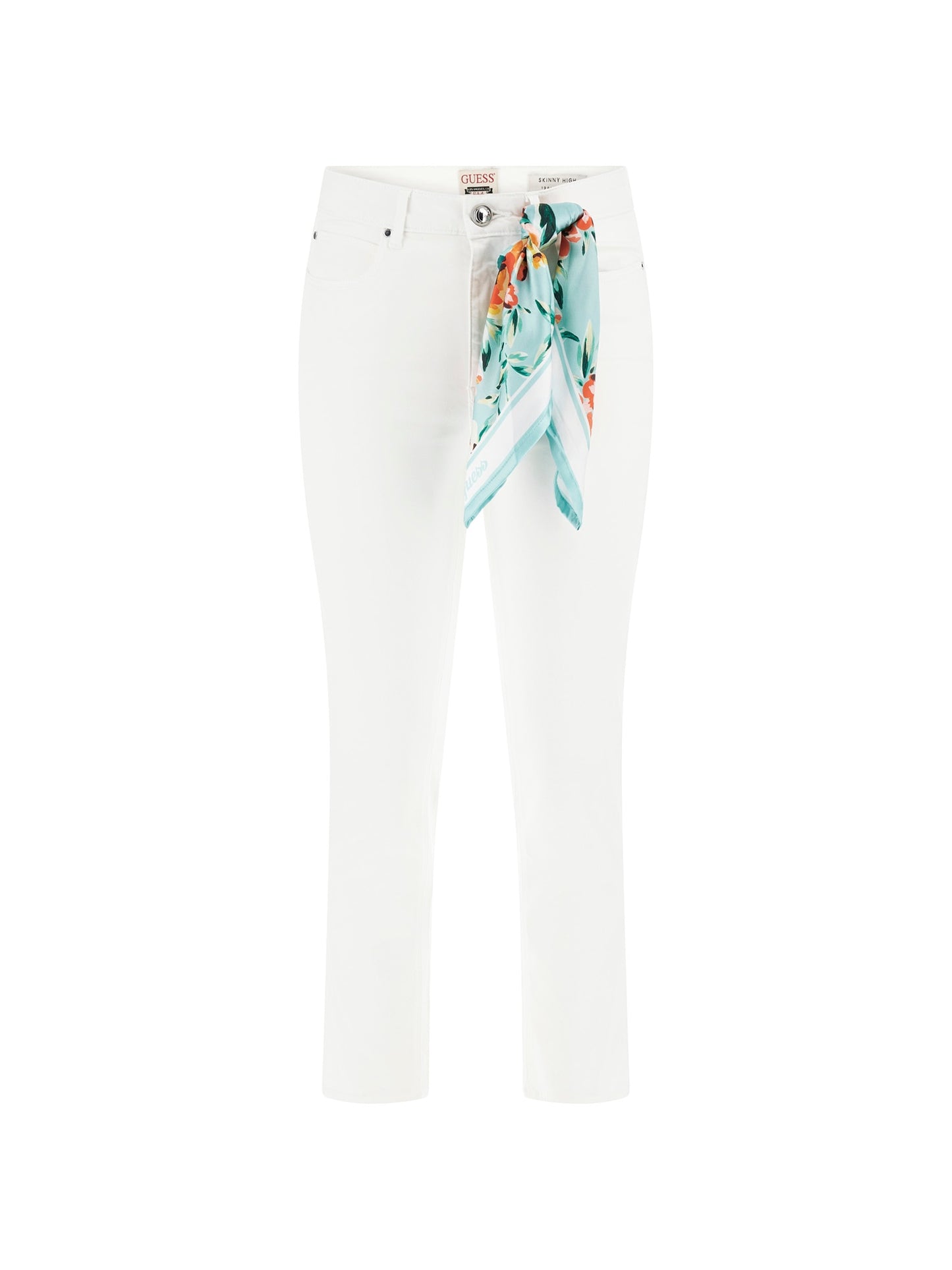 High rise skinny satin pant