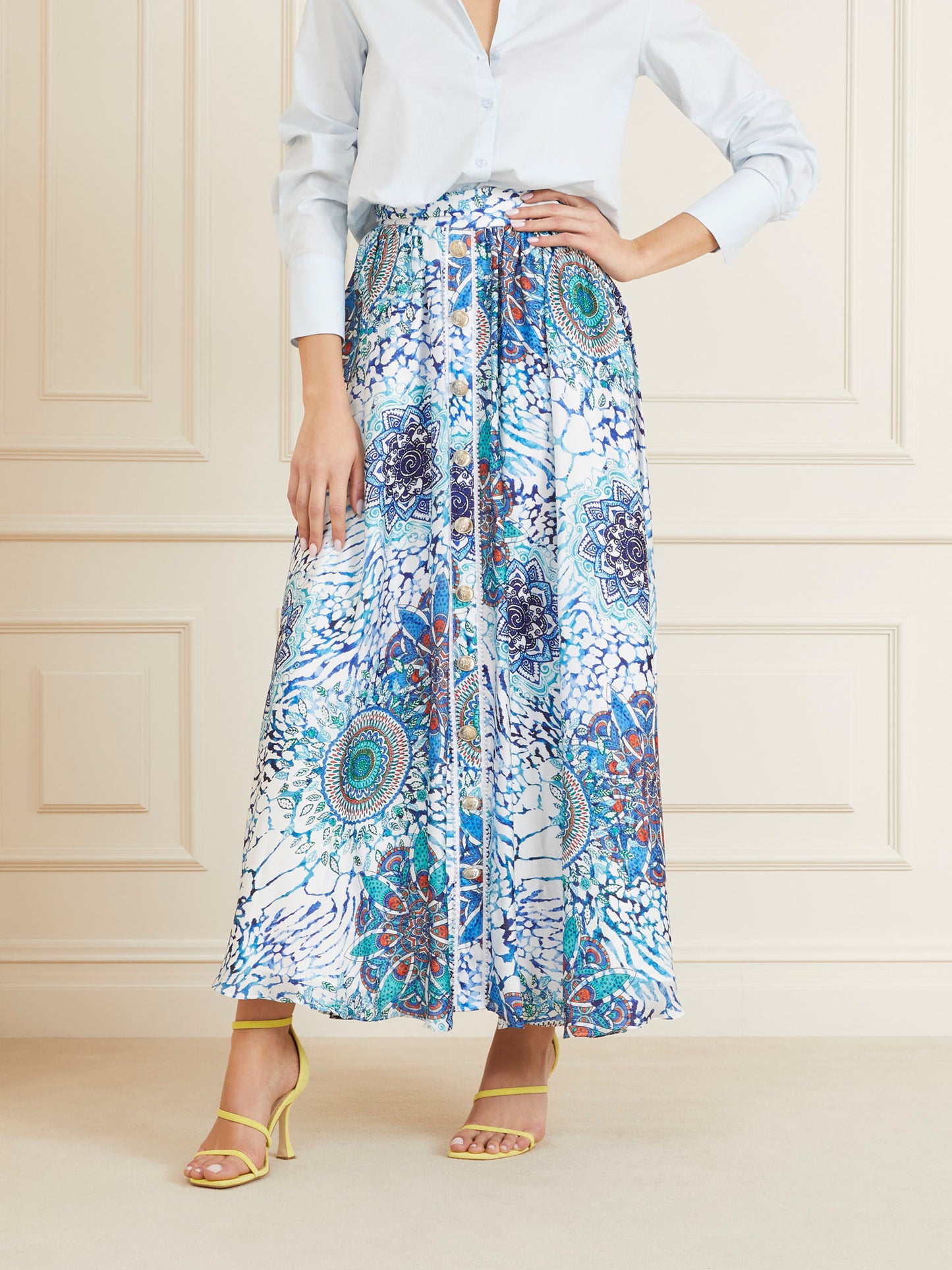 Marciano floral print long skirt