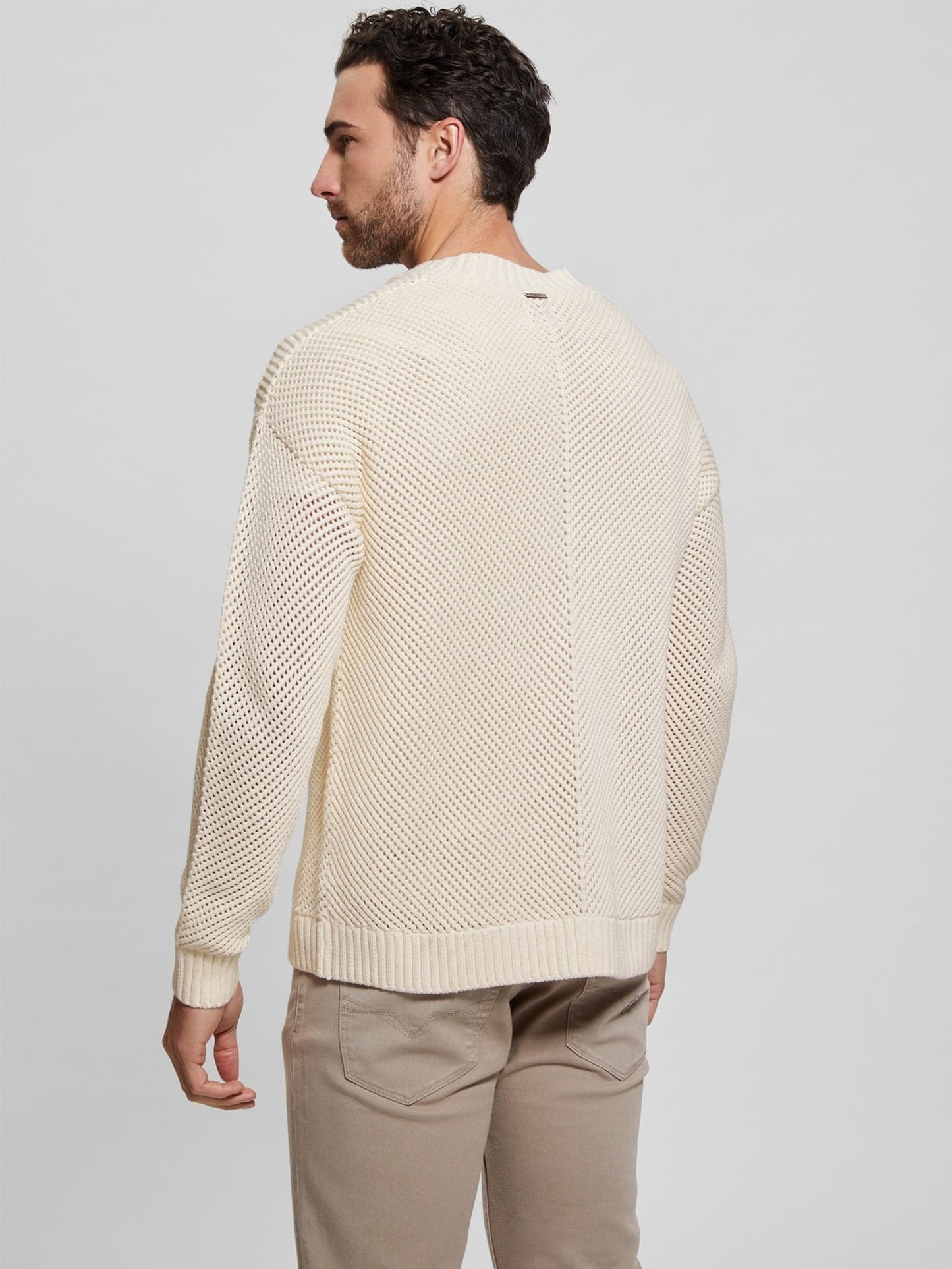 Mesh stitch cardigan