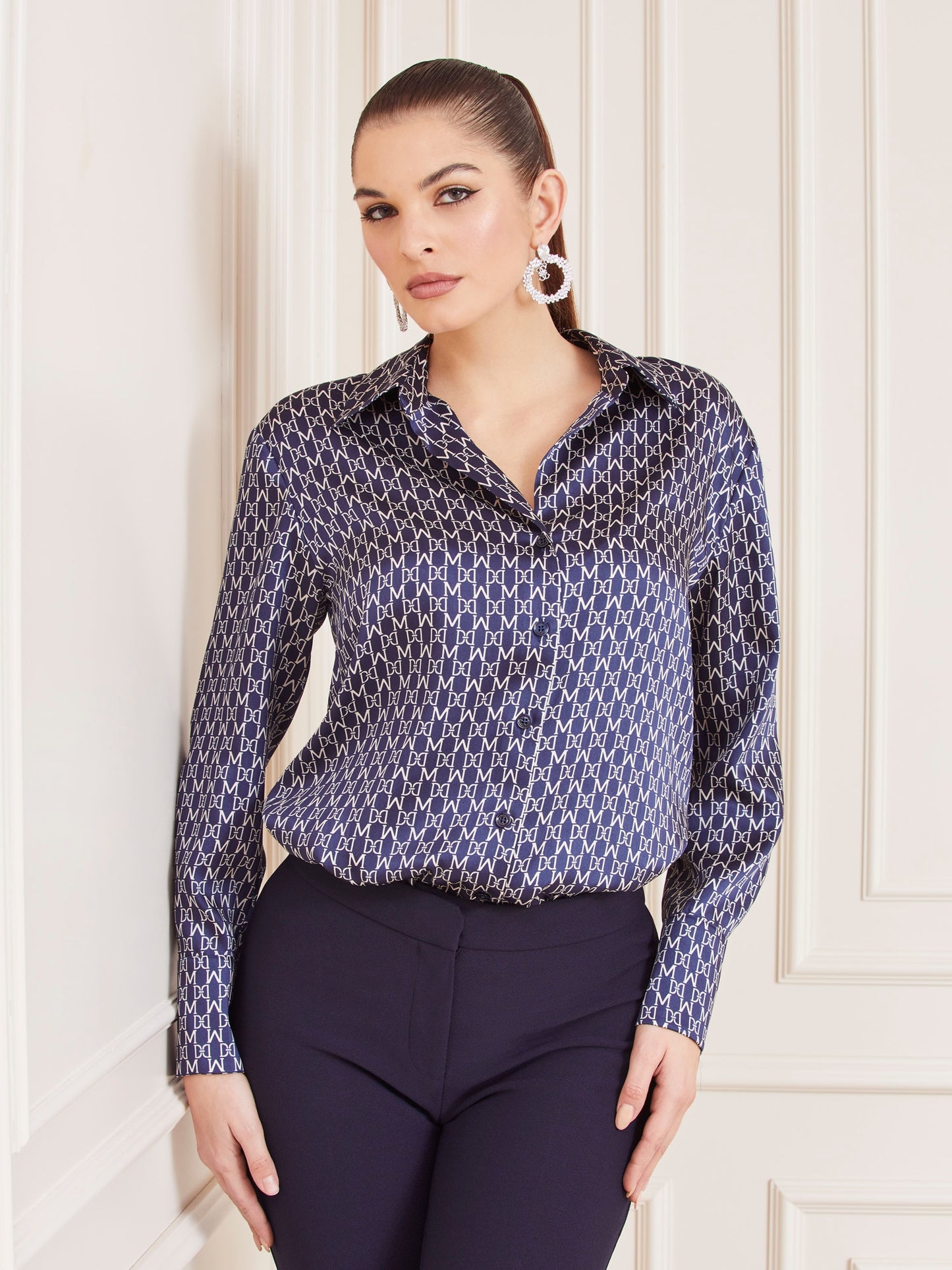 Marciano all over logo shirt