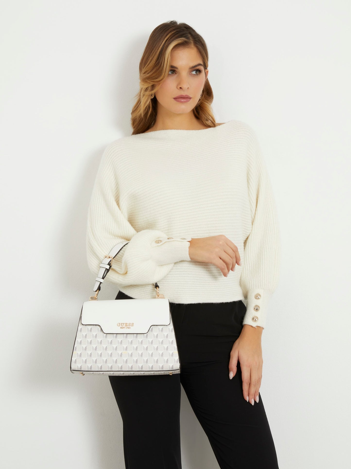 Hallie geometric-print handbag