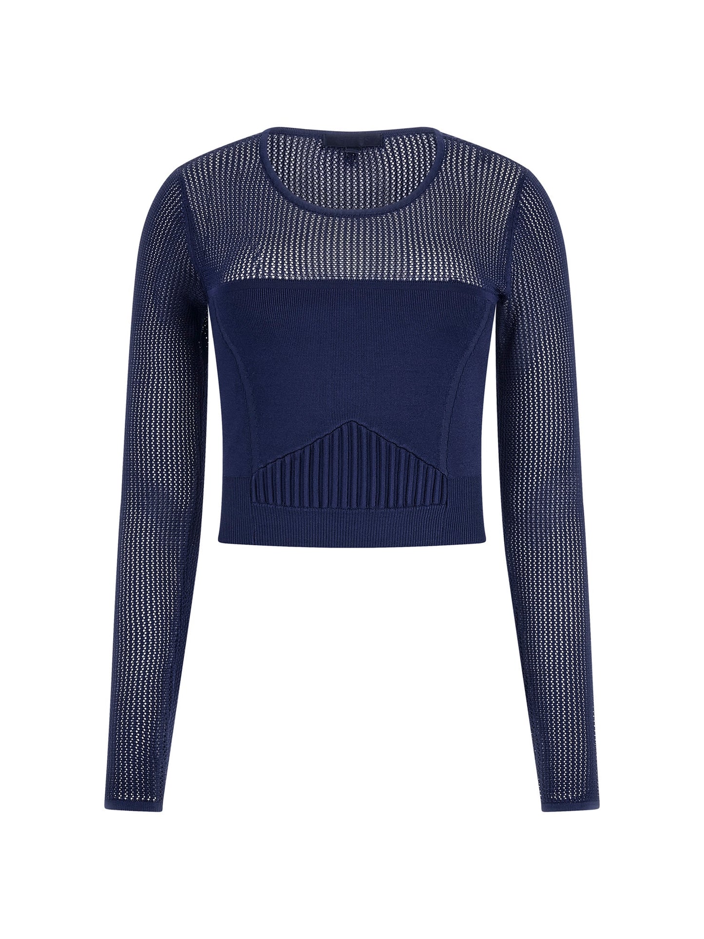 Mesh inserts sweater