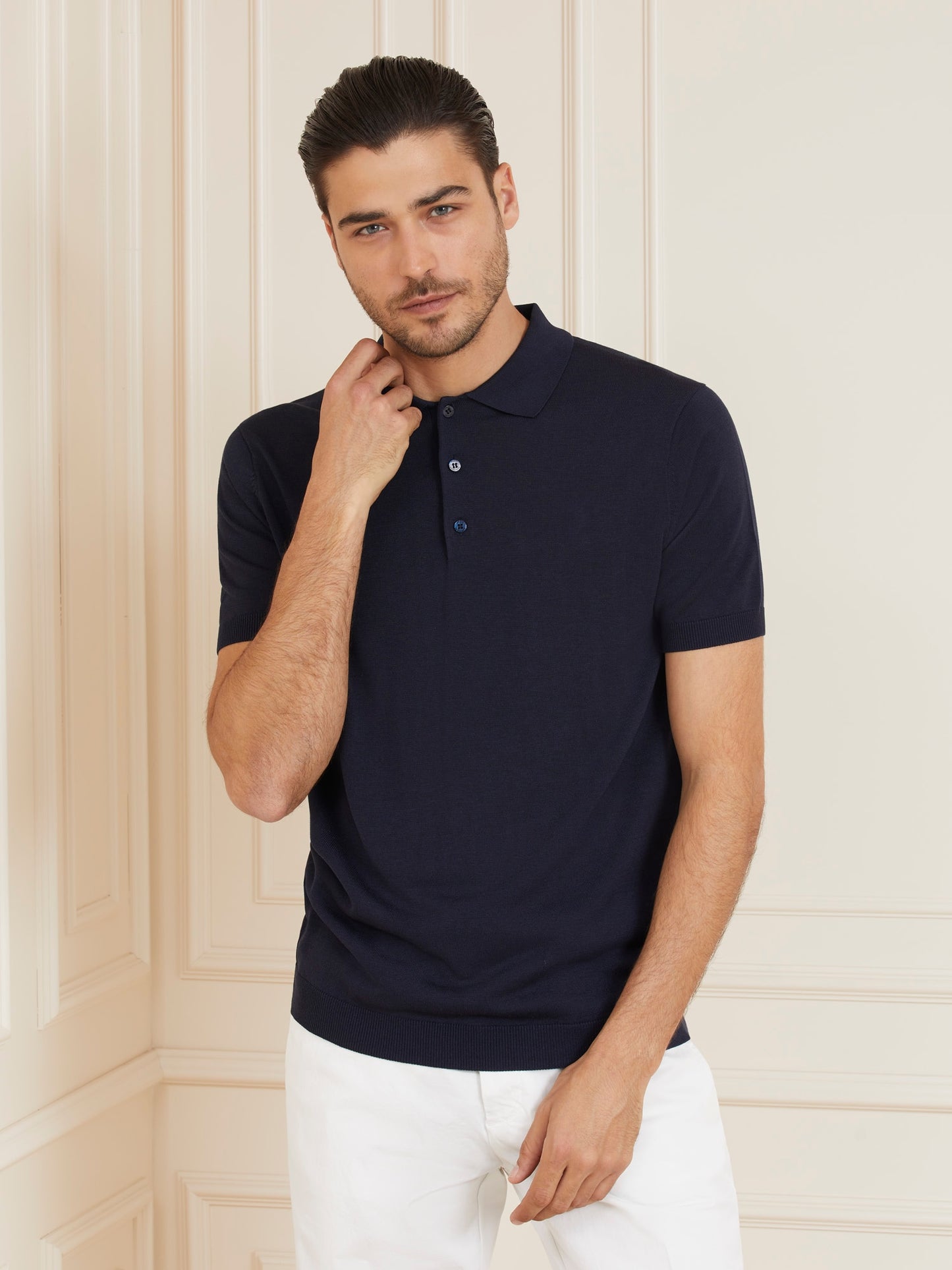 Marciano linen sweater polo