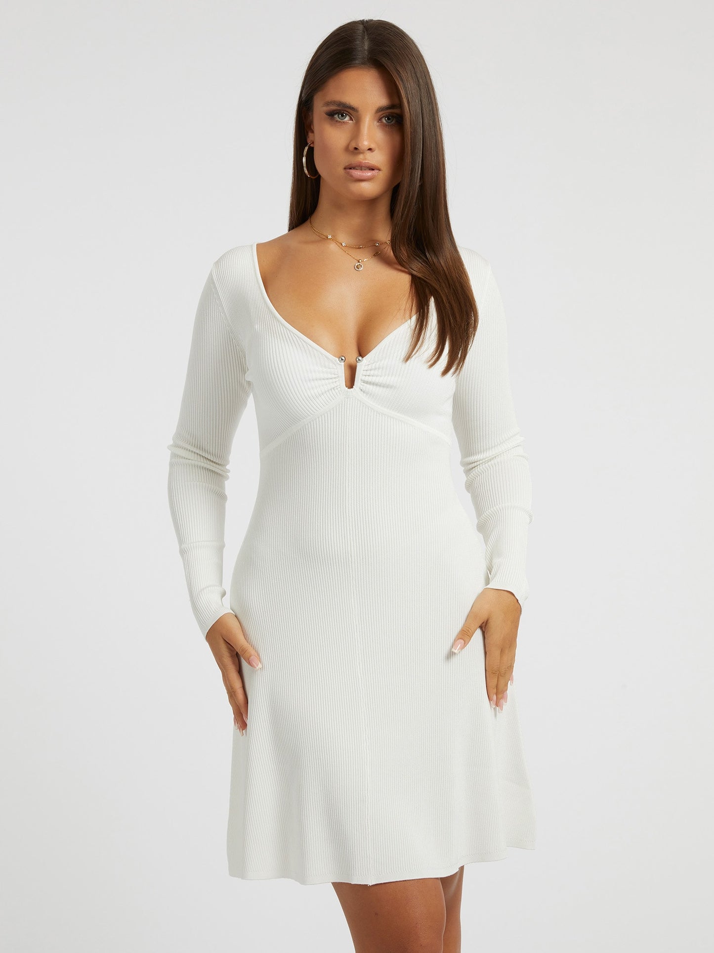 Fit and flare sweater dress