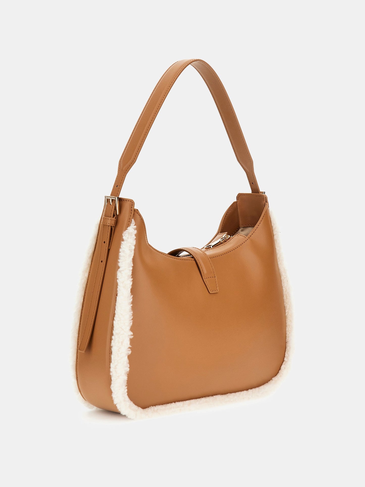 Faux fur mini hobo