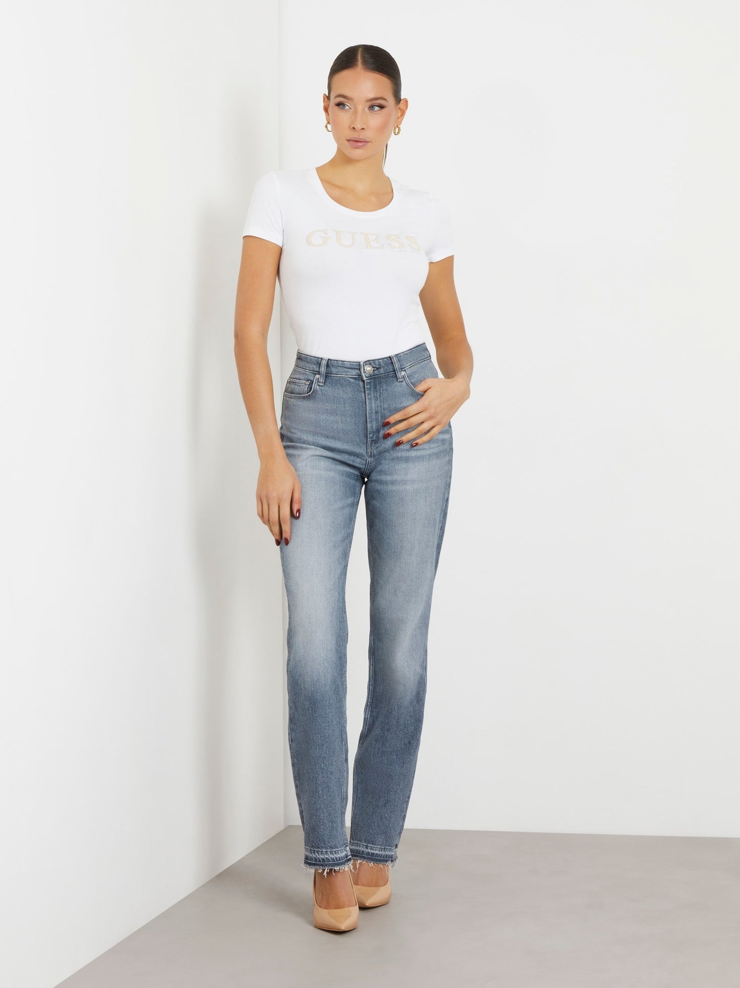 Front logo stretch t-shirt