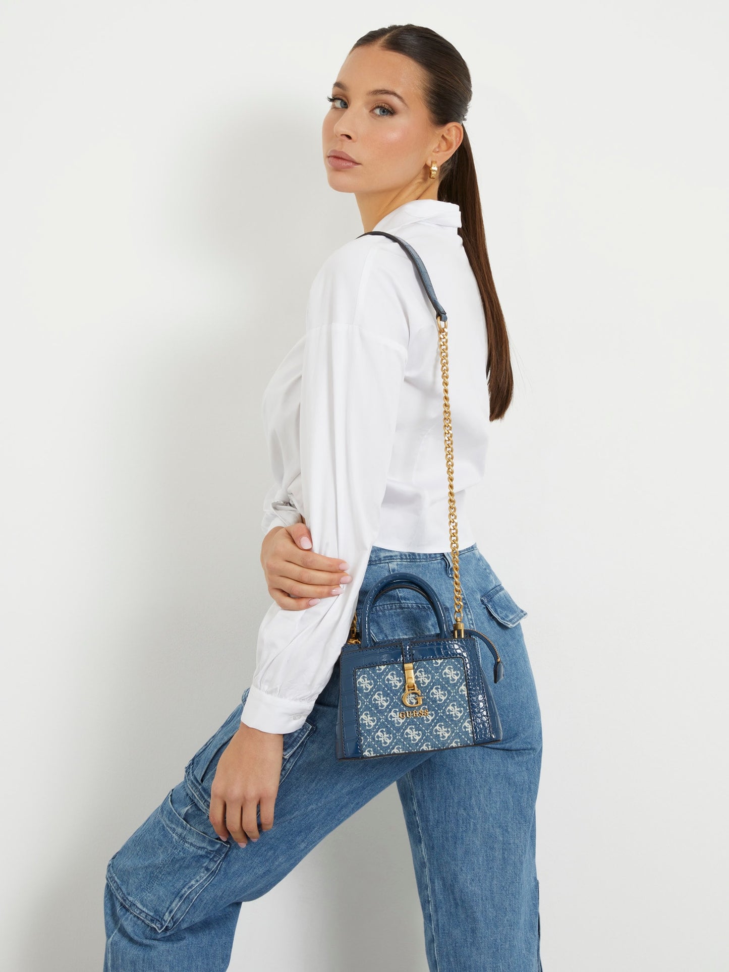G James logo mini handbag