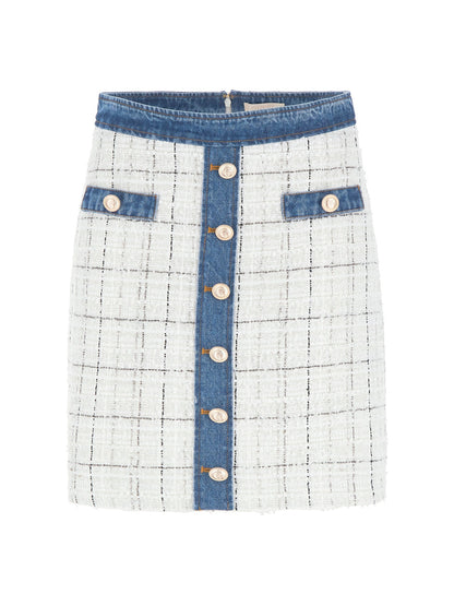 Tweed mini skirt
