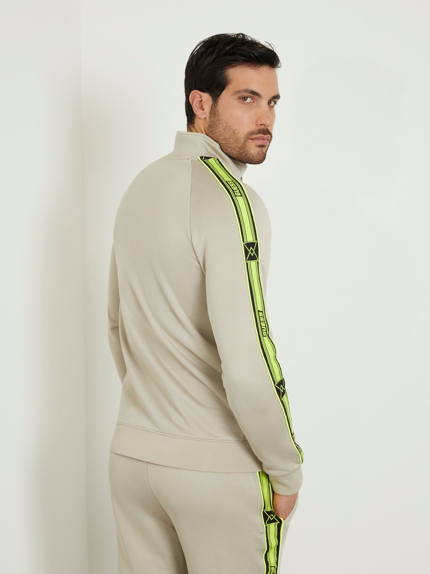 Side band zip sweatshirt