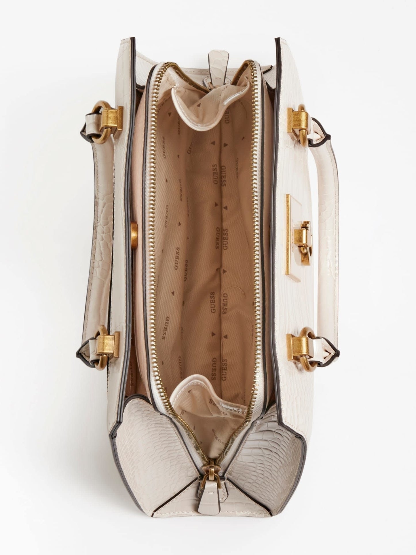 STEPHI CROC PRINT HANDBAG