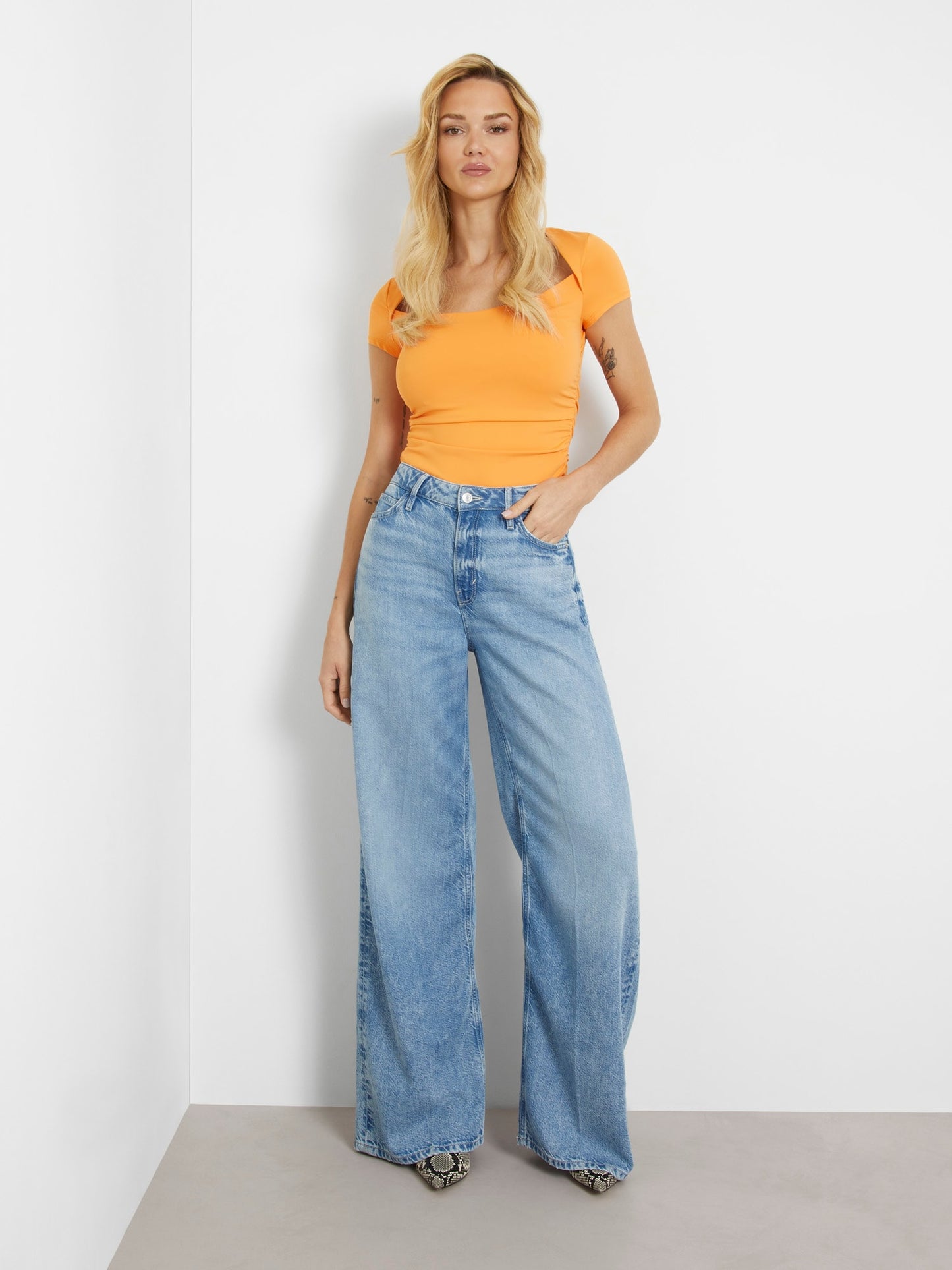 Square neck top