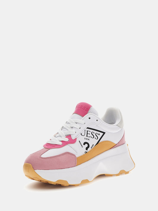 Calebb suede-insert running shoes