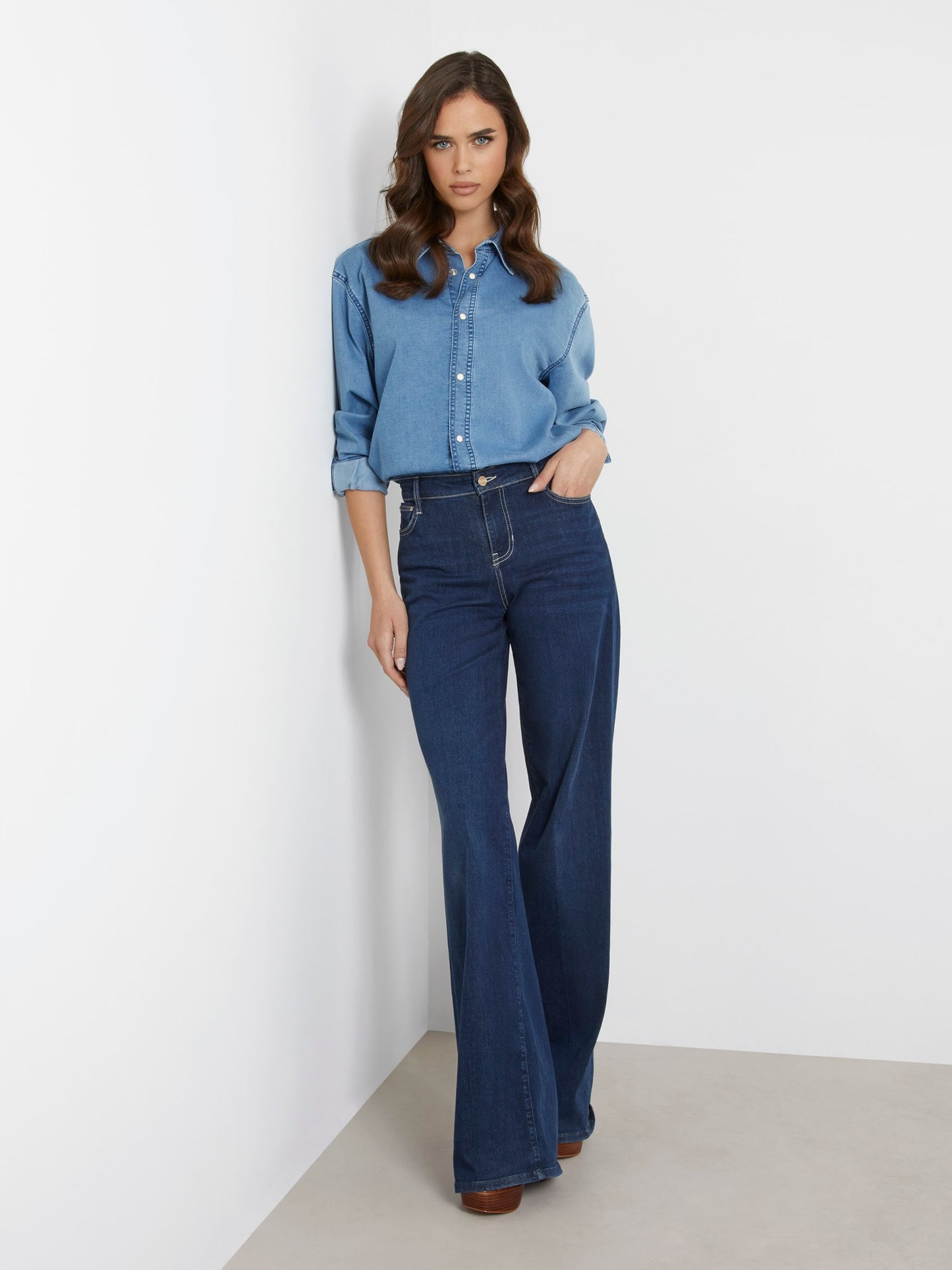 Relaxed fit denim shirt
