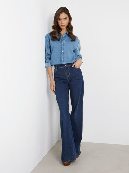 Relaxed fit denim shirt