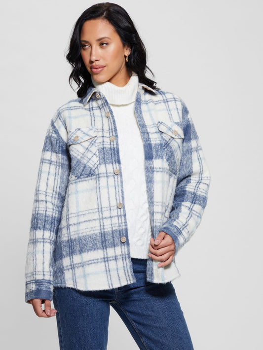 Plaid relaxed fit shirt