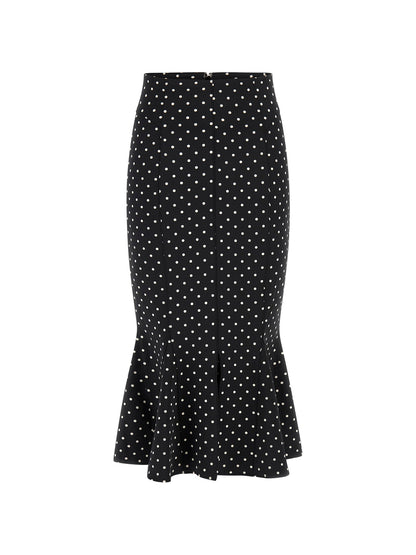 Polka dots midi skirt
