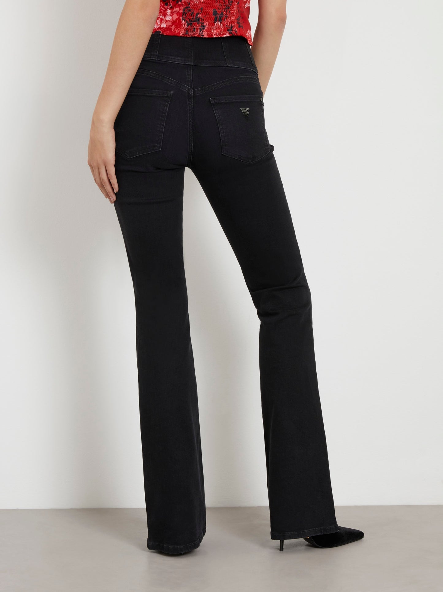 High rise flare denim pant