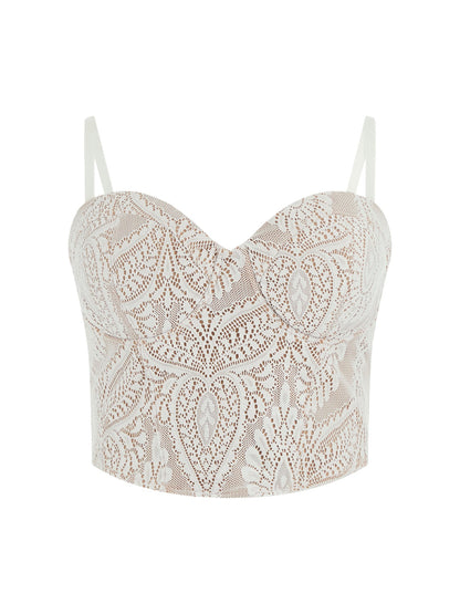 Lace bustier top