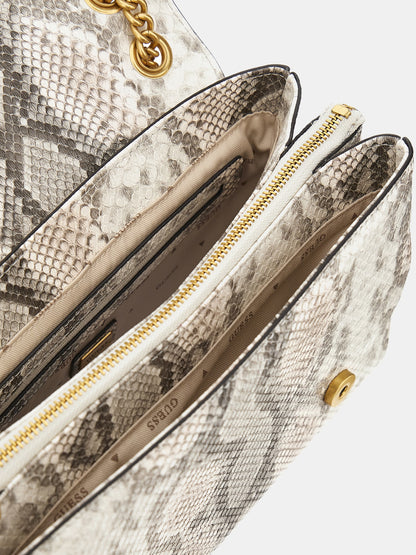 Cosette python-print crossbody