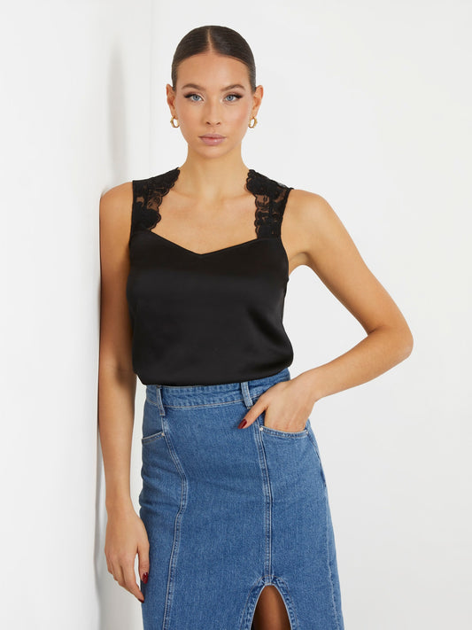 Lace insert top