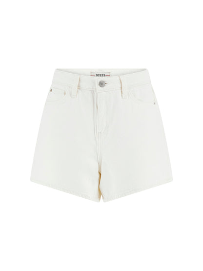 High rise denim shorts