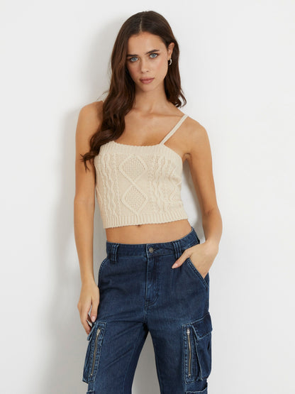 Cable knit sweater top