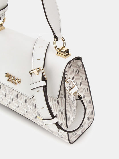 Hallie geometric-print handbag