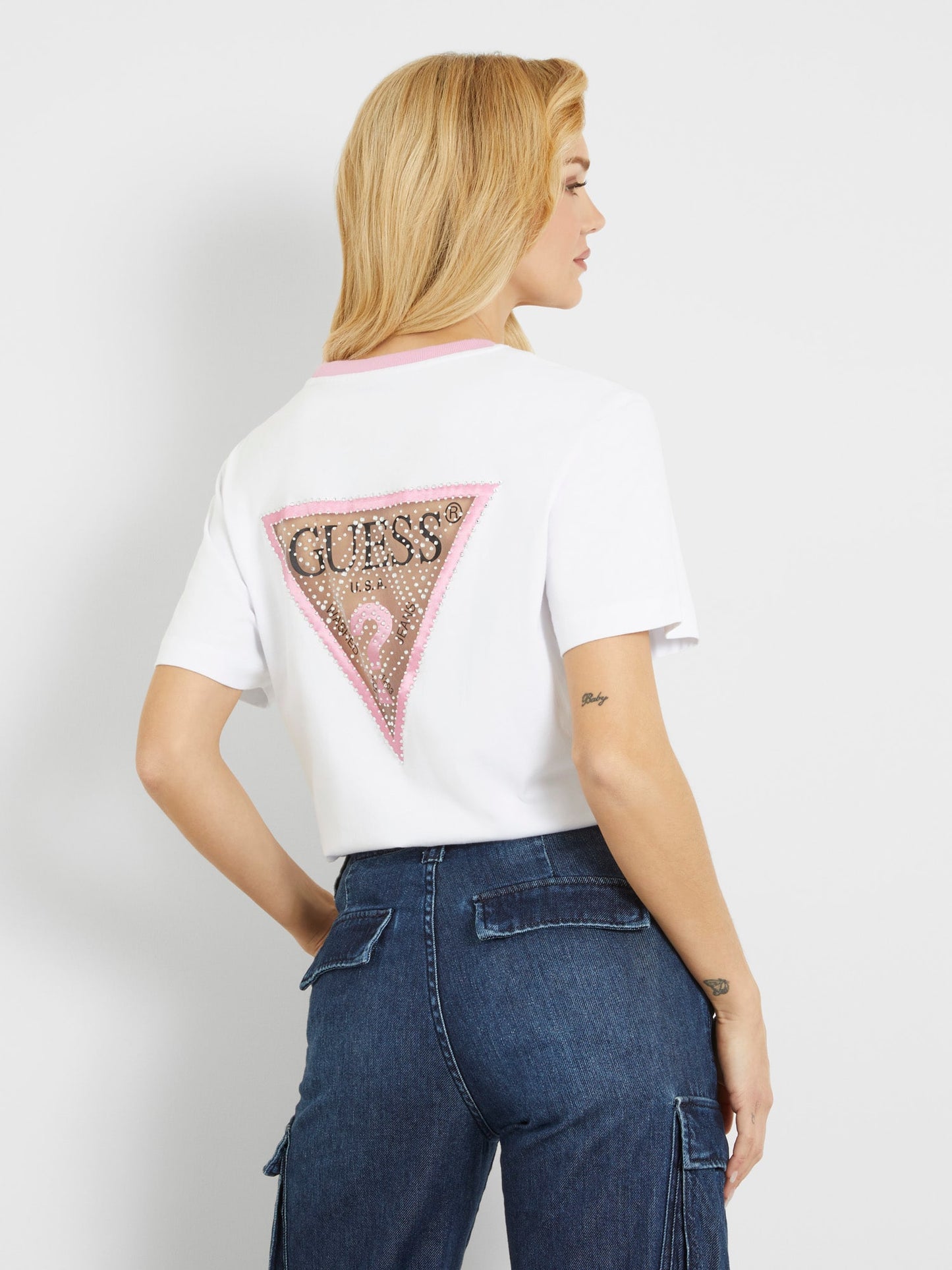 Rhinestones logo t-shirt