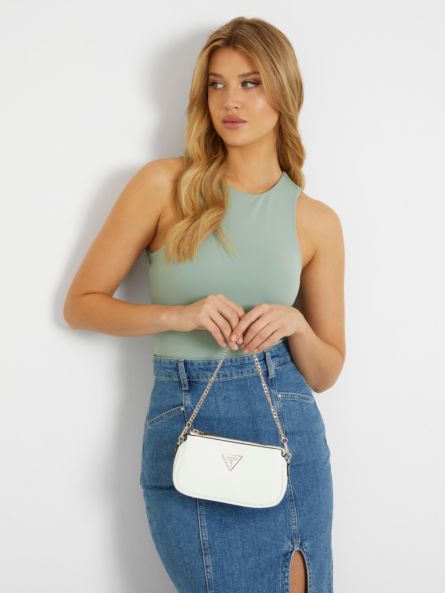 Noelle Saffiano Mini Crossbody Bag