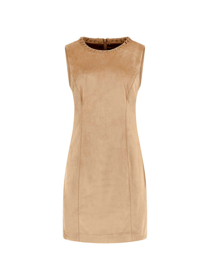 Faux suede mini dress