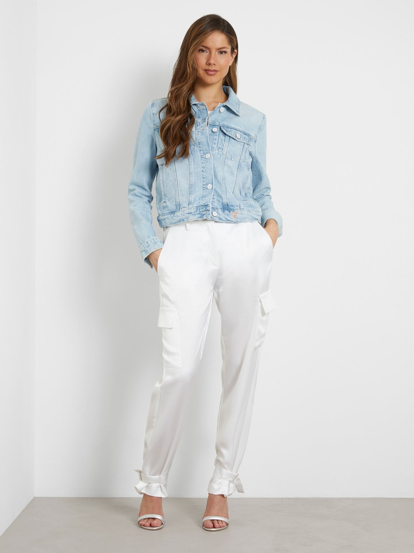 Satin cargo pant