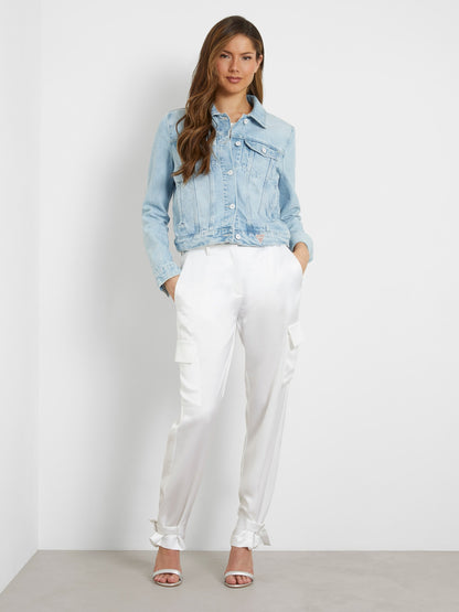 Satin cargo pant