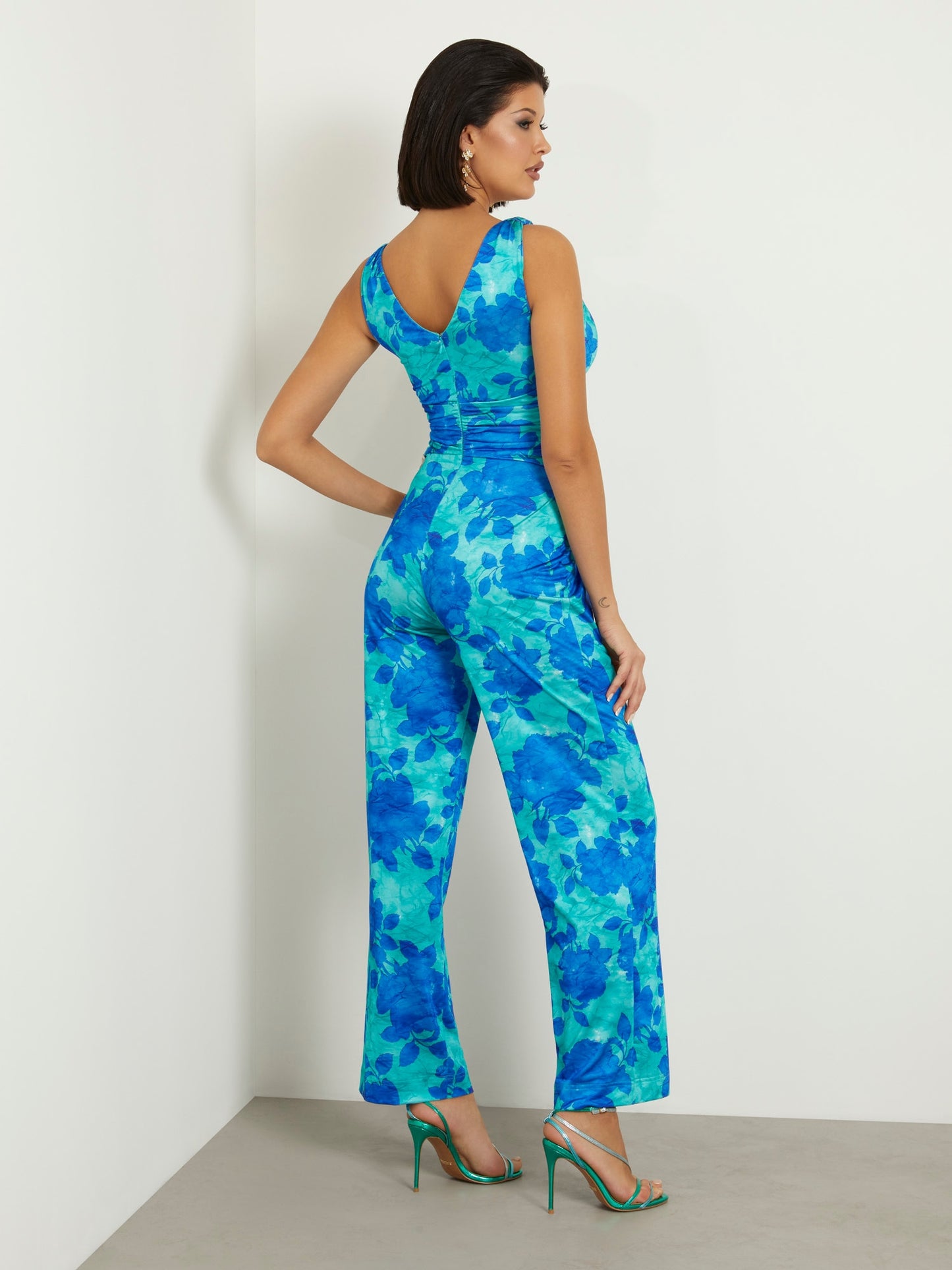 All over print flare jumpsuit