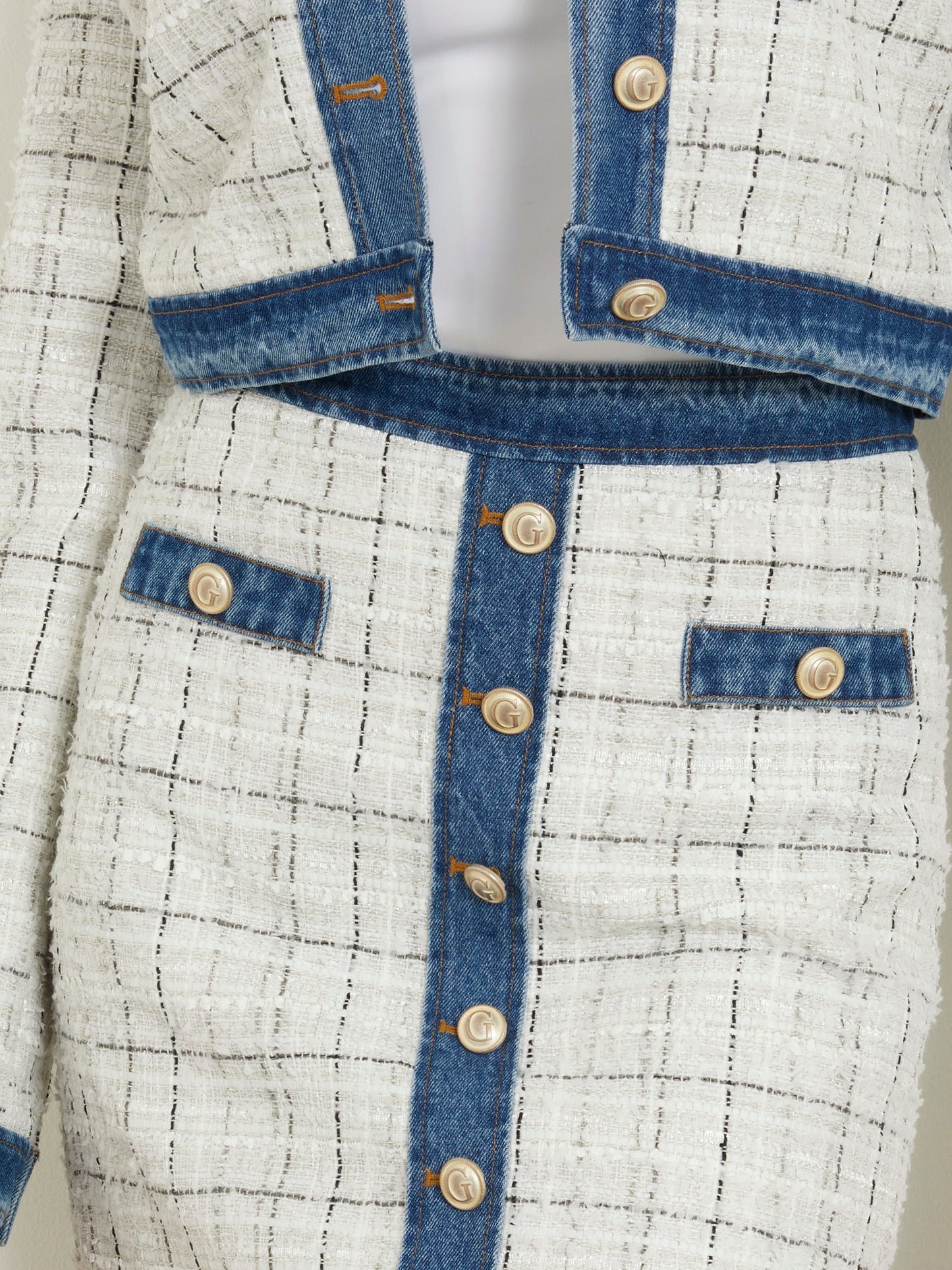 Tweed mini skirt
