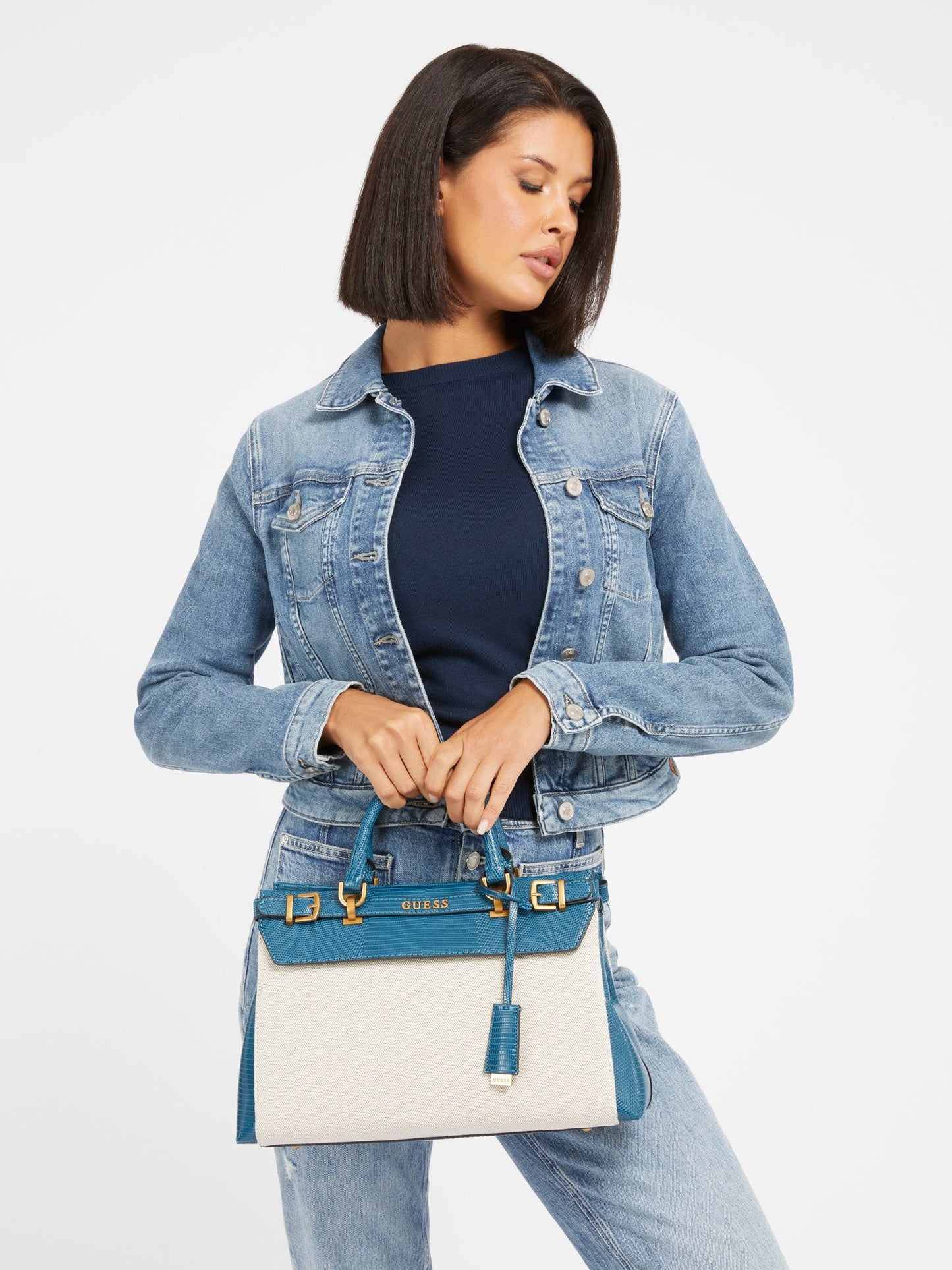 Sestri croc-look handbag