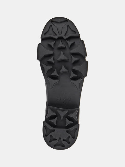 Madox lettering logo combat boots