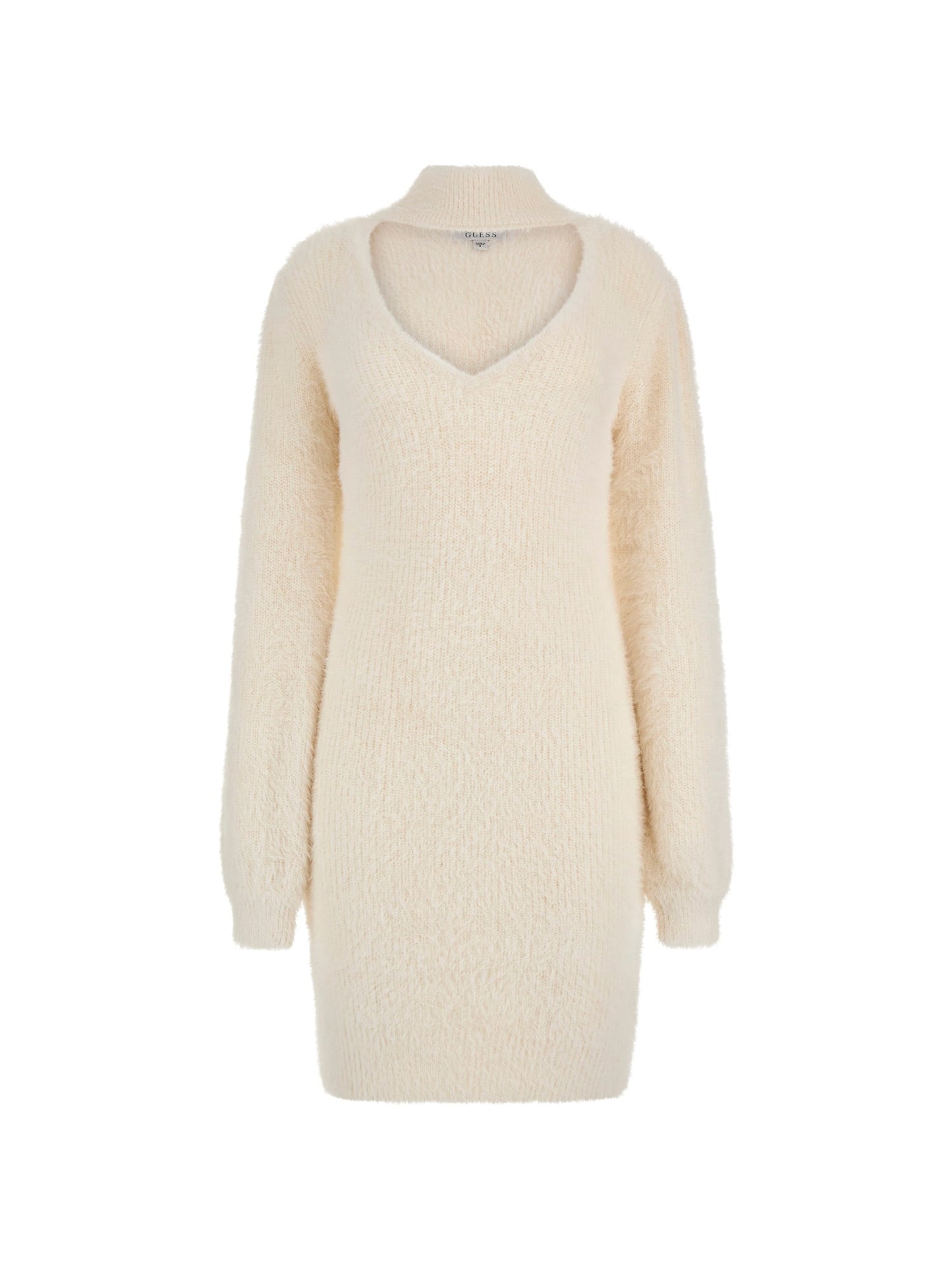 Fuzzy sweater mini dress