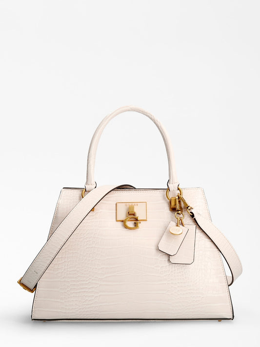 STEPHI CROC PRINT HANDBAG