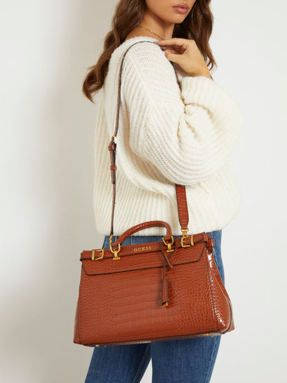 Sestri croc-print handbag